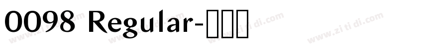 0098 Regular字体转换